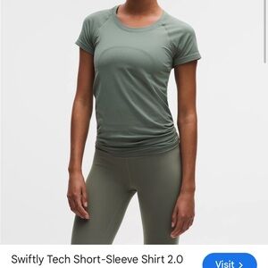 lululemon athletica Short Sleeve Tech Tee in Olive